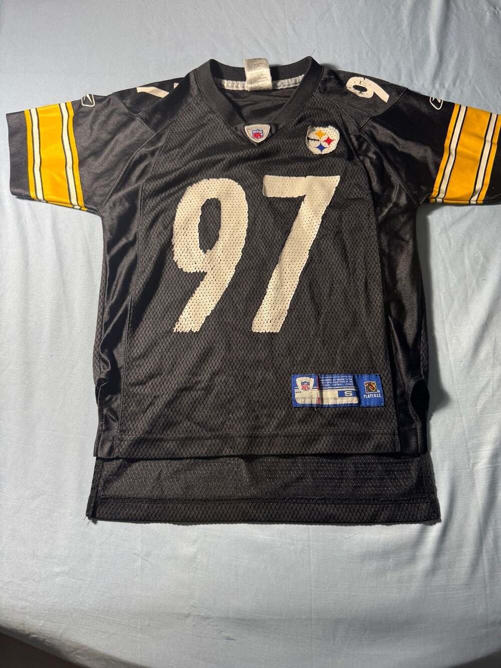 Vintage Reebok Pittsburgh Steelers Kendrell Bell #97 Jersey Youth Small 8